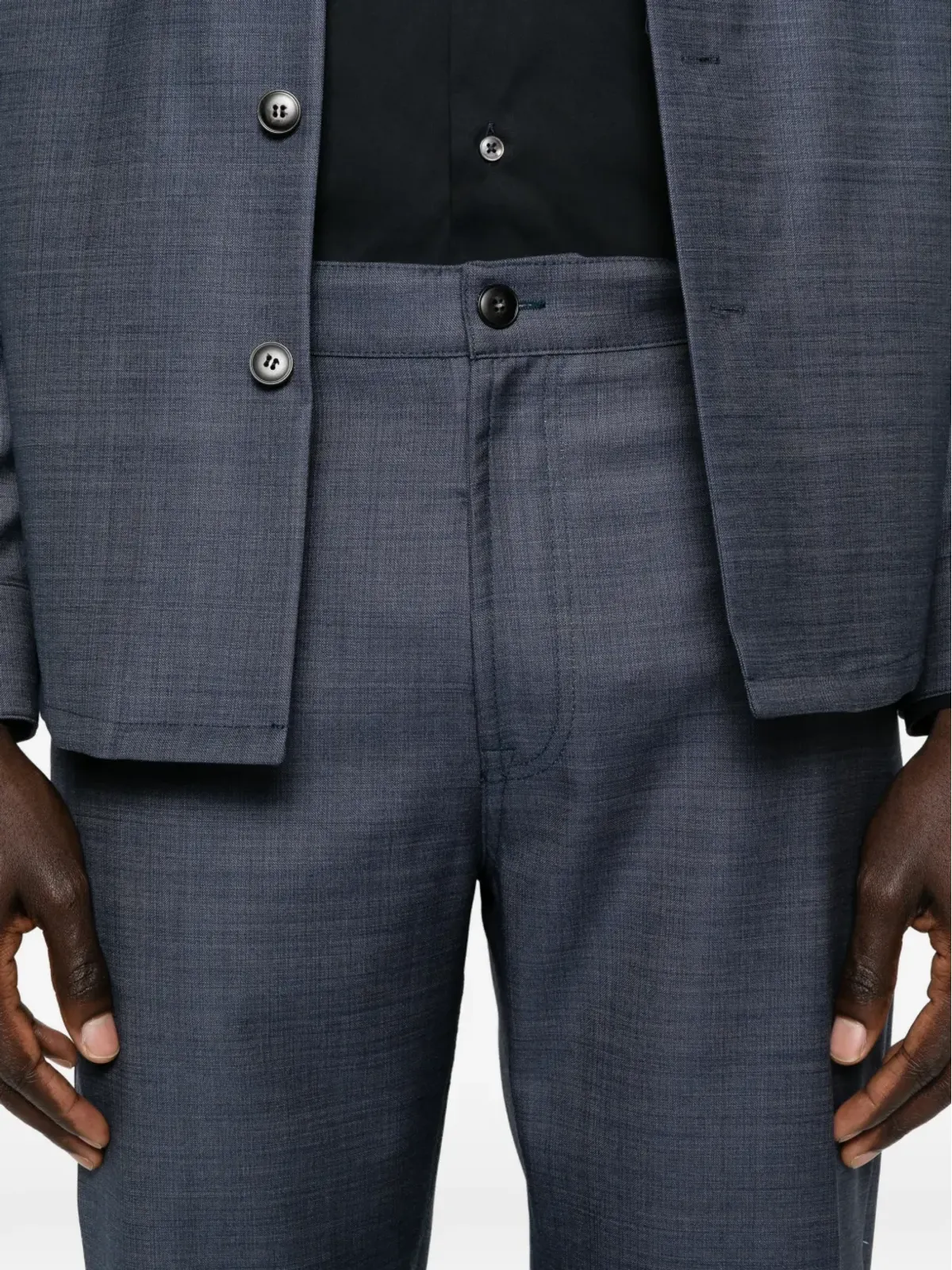 Canali ボタン付きテーラードパンツ - 画像5