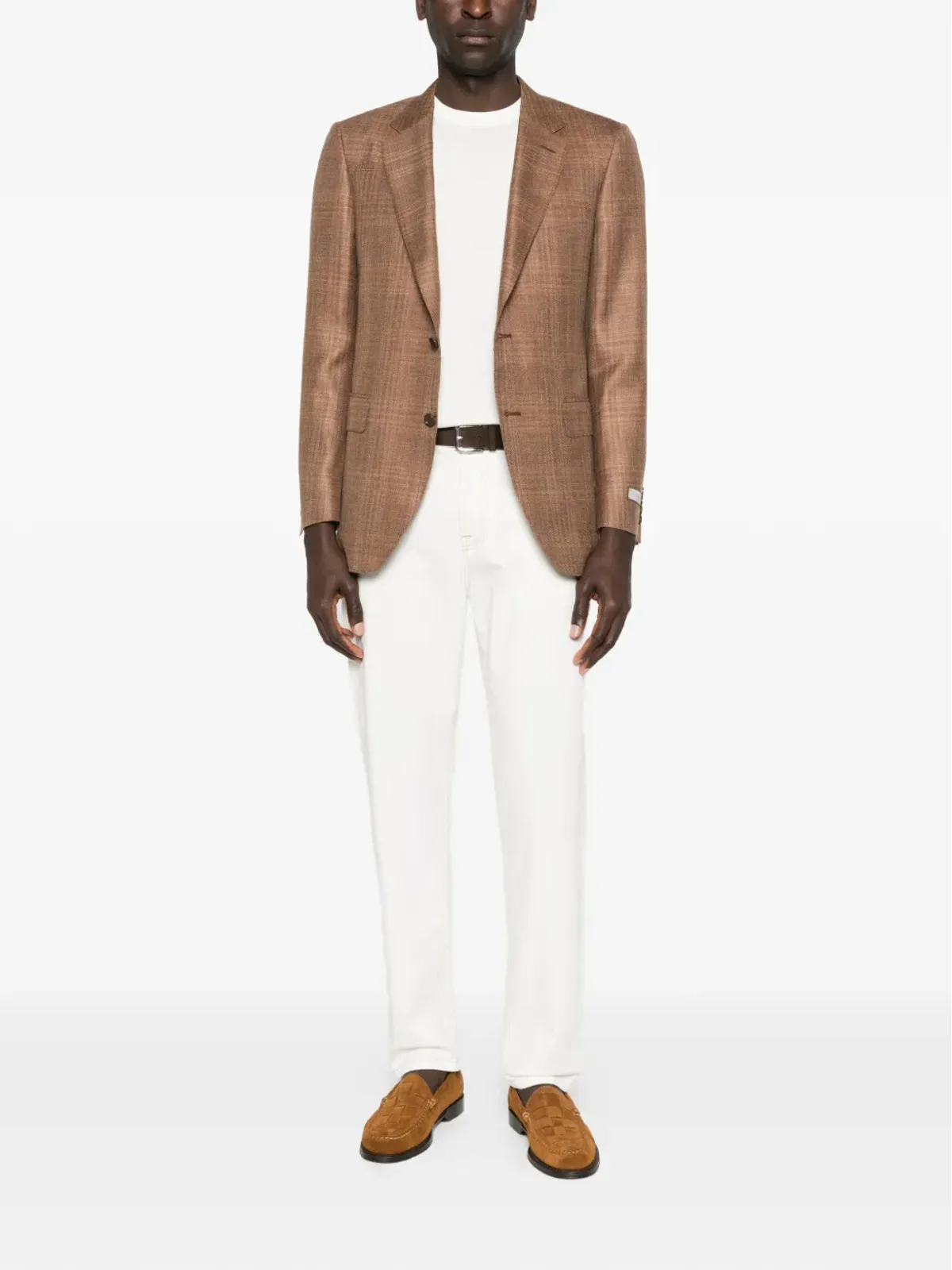 Canali チェック柄シングルブレストジャケット - 画像2