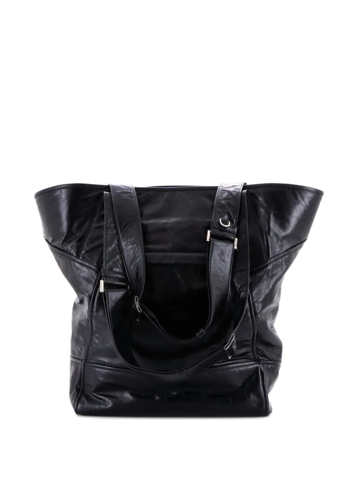 Prada Pre-Owned トリプルフロントポケット レザートートバッグ - 画像2