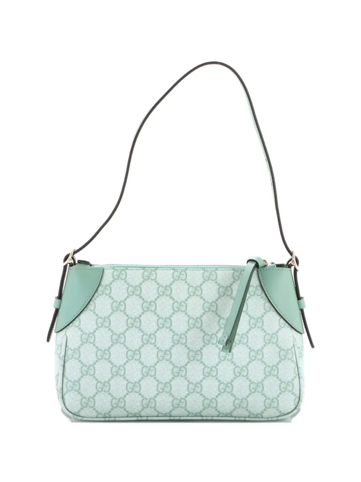 Gucci Pre-Owned エンブレムGG コーテッドキャンバス×レザー ショルダーバッグ - 画像2