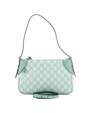 Gucci Pre-Owned エンブレムGG コーテッドキャンバス×レザー ショルダーバッグ - サムネイル4