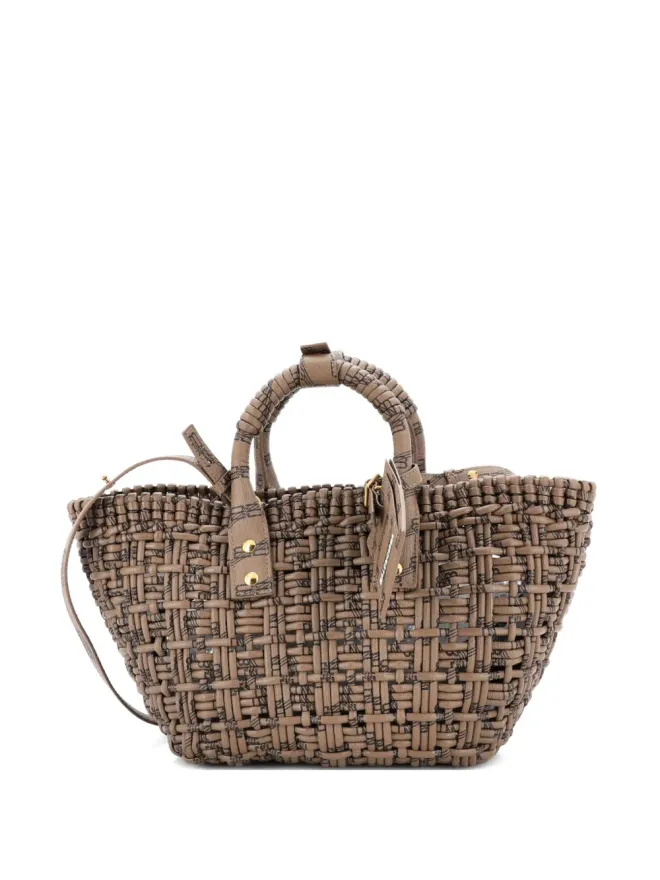 Balenciaga Pre-Owned Balenciaga Pre-Owned BBモノグラム コーテッドキャンバス トートバッグ ブラウンの商品画像