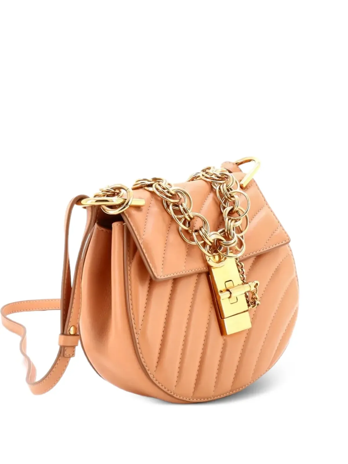 Chloé Pre-Owned ドリュー・ビジュー キルテッドレザー ミニ クロスボディバッグ - 画像3