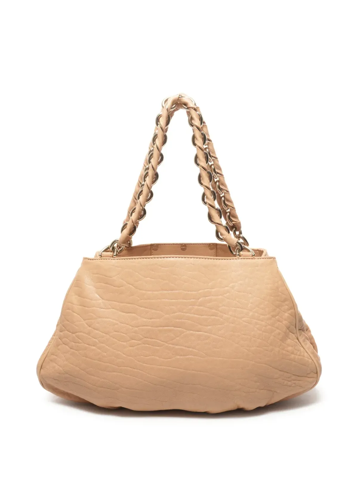 Fendi ビンテージ Mia Mamma バゲット チェーンレザー トートバッグ - 画像3