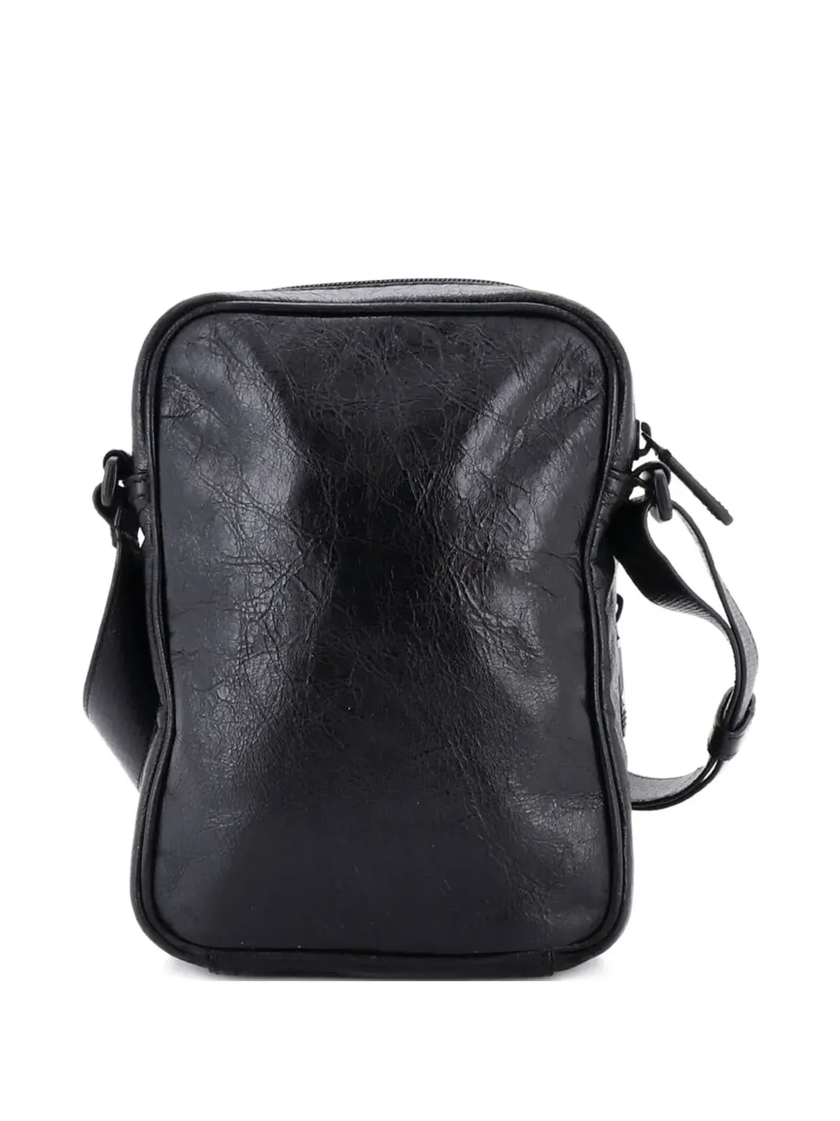 Balenciaga Pre-Owned アニューメッセンジャーバッグ レザー 小型ショルダーバッグ ブラック - 画像2