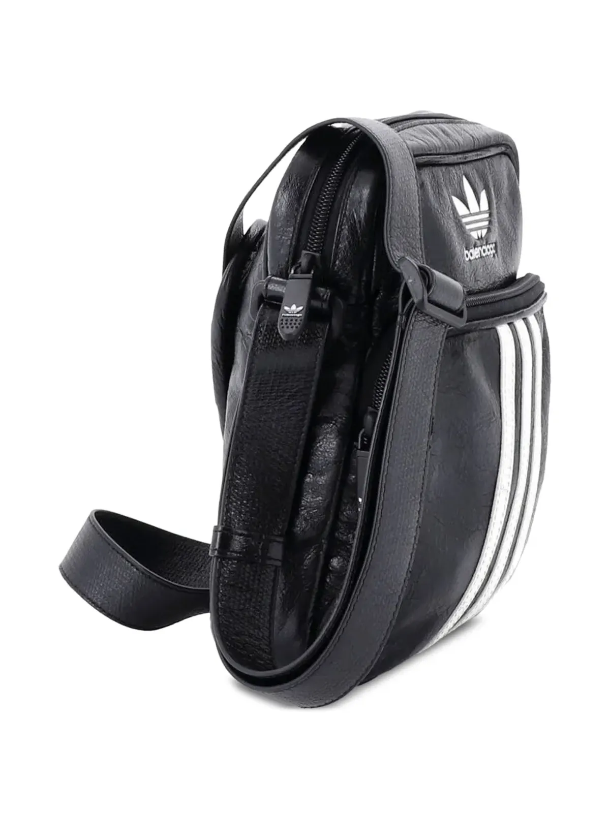 Balenciaga Pre-Owned アニューメッセンジャーバッグ レザー 小型ショルダーバッグ ブラック - 画像3