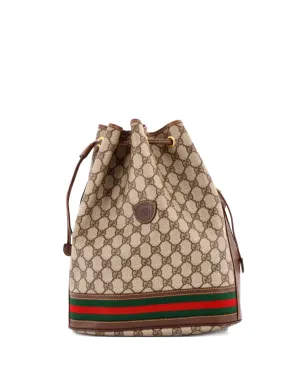Gucci ビンテージ Ophidia GG コーティッドキャンバス バケットバッグ - Brown - サムネイル1