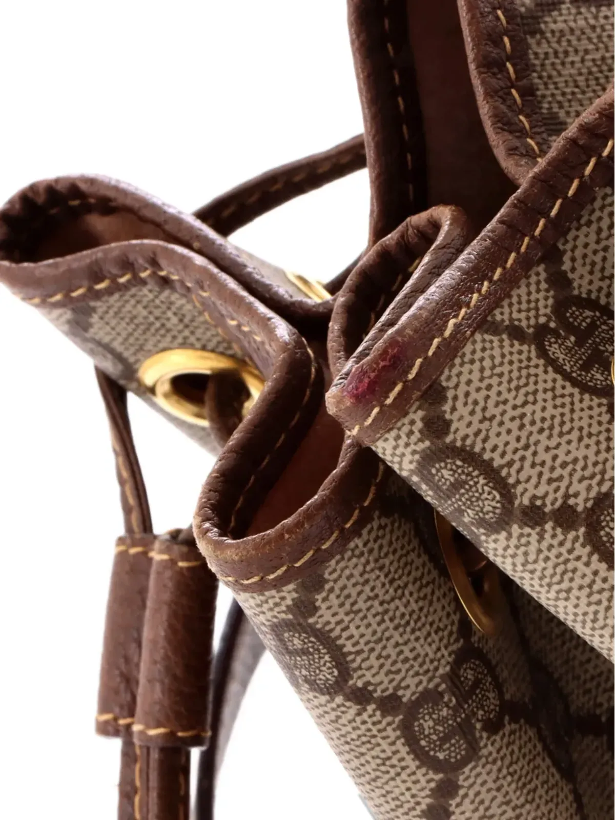 Gucci ビンテージ Ophidia GG コーティッドキャンバス バケットバッグ - Brown - 画像5
