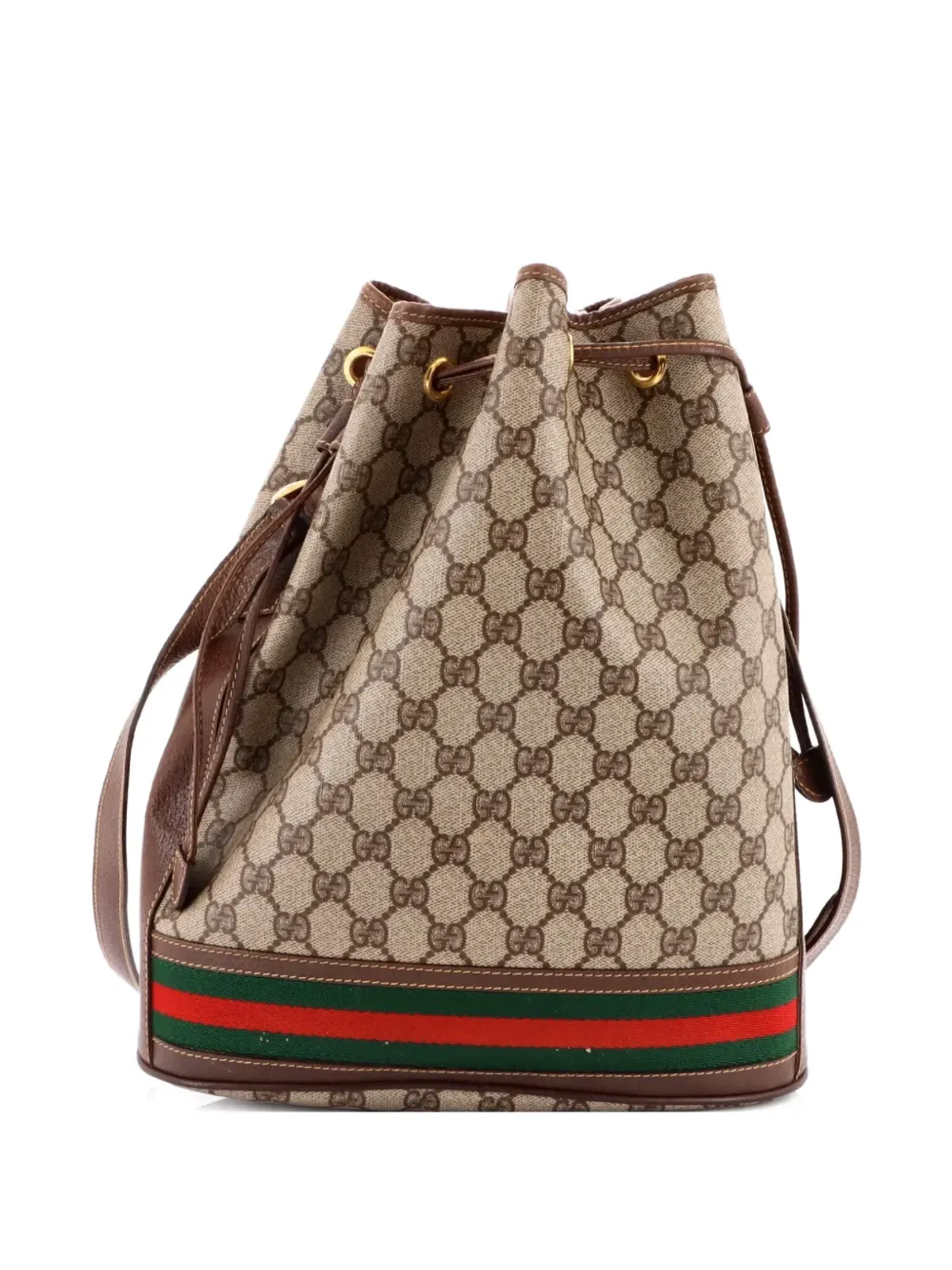 Gucci ビンテージ Ophidia GG コーティッドキャンバス バケットバッグ - Brown - 画像2