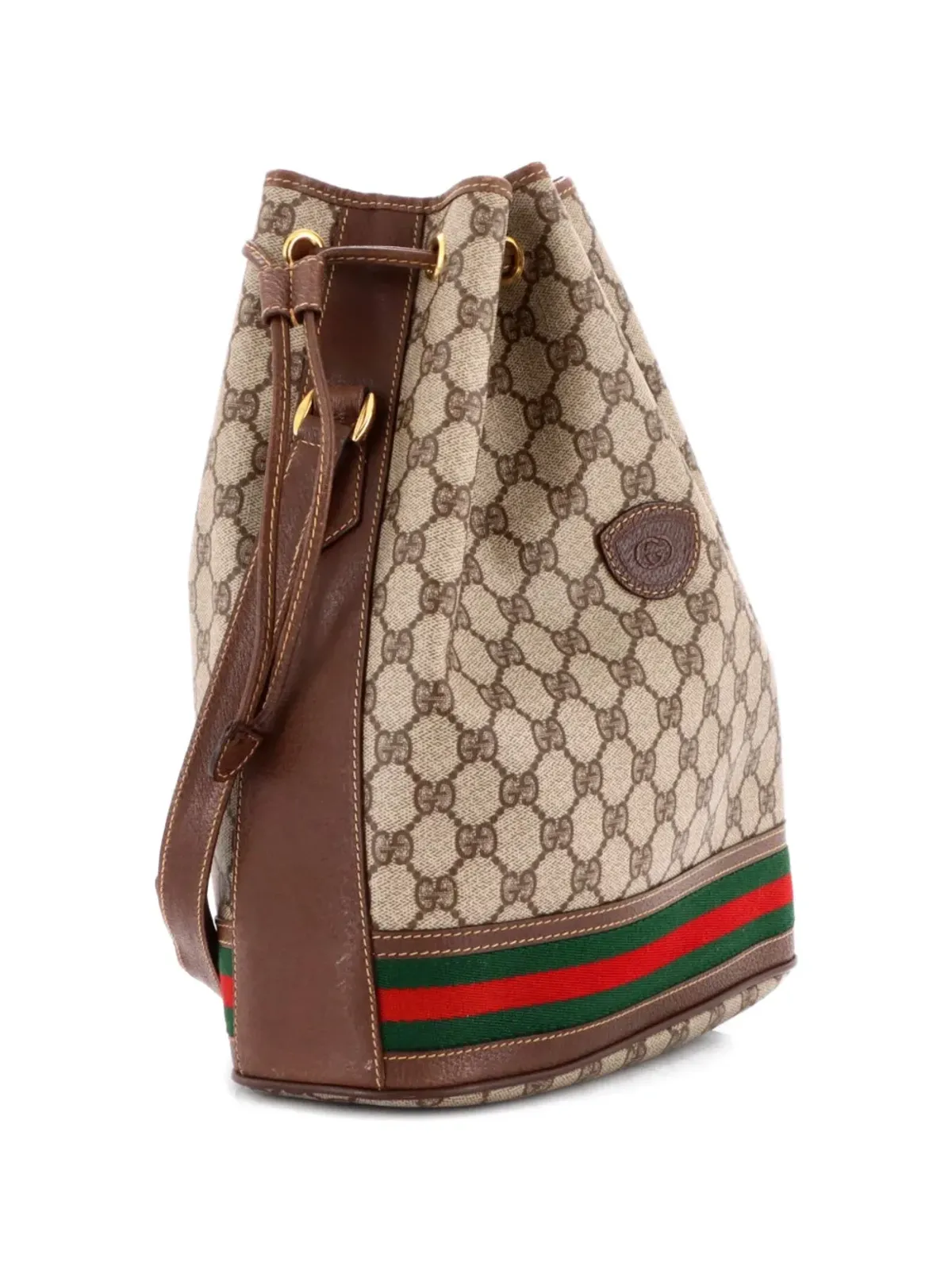 Gucci ビンテージ Ophidia GG コーティッドキャンバス バケットバッグ - Brown - 画像3