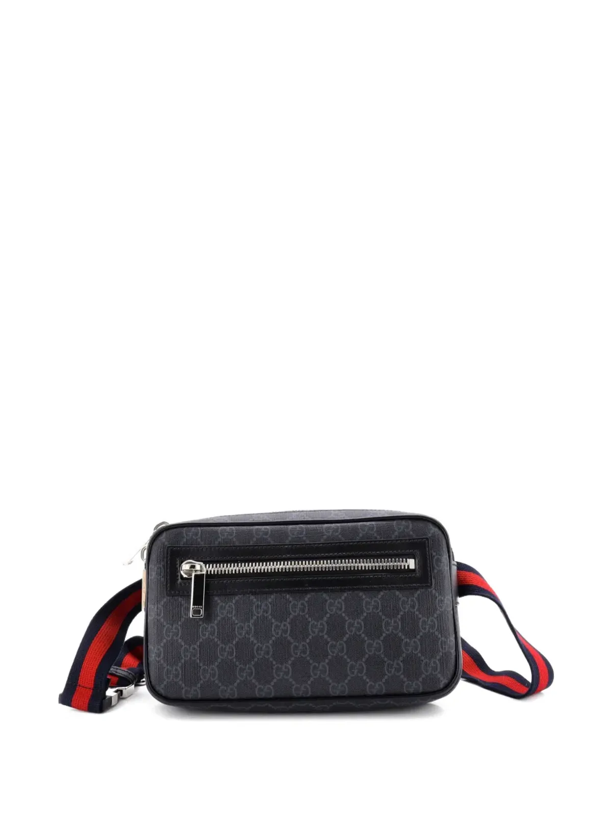 Gucci Vintage ウェブジップGG コーテッドキャンバス スモール ベルトバッグ - ブラック - 画像1