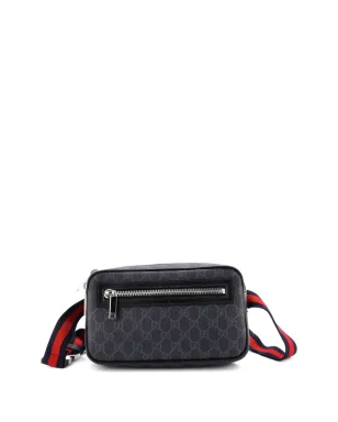 Gucci Vintage ウェブジップGG コーテッドキャンバス スモール ベルトバッグ - ブラック - サムネイル1