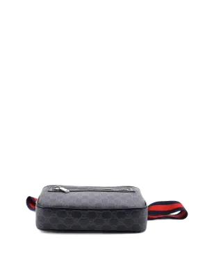 Gucci Vintage ウェブジップGG コーテッドキャンバス スモール ベルトバッグ - ブラック - サムネイル3