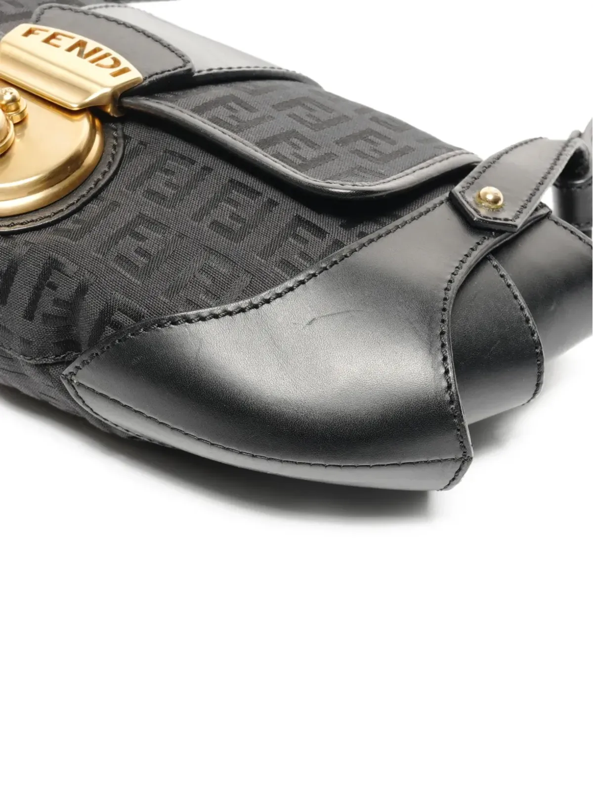 Fendi Pre-Owned 1990年代 zucchino ロックショルダーバッグ - 画像5