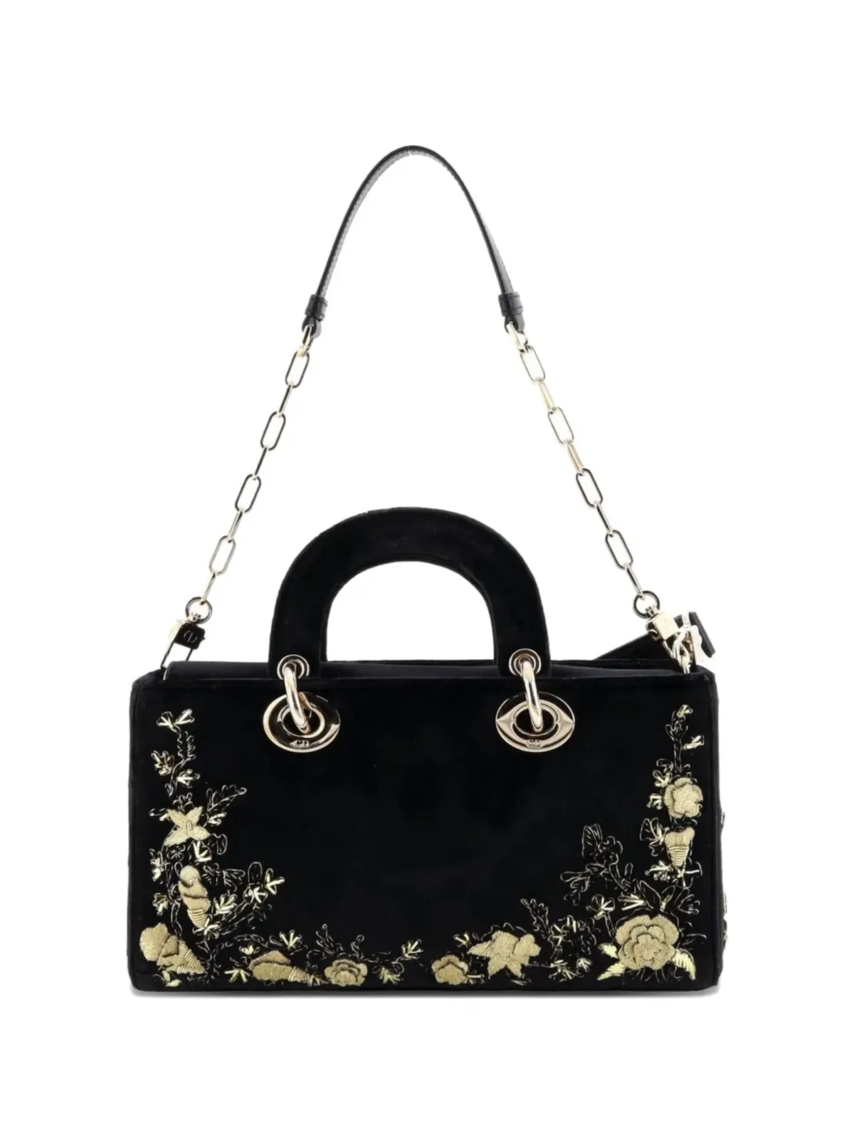 Christian Dior Pre-Owned レディ D-ジョイ バッグ 刺繍ベルベット ショルダーバッグ - 画像2