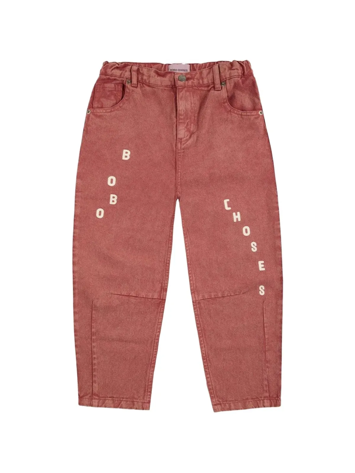 Bobo Choses letters jeans - Red - 画像1