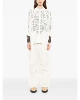 GDeL by gaze de lin square-lace shirt - White - サムネイル2