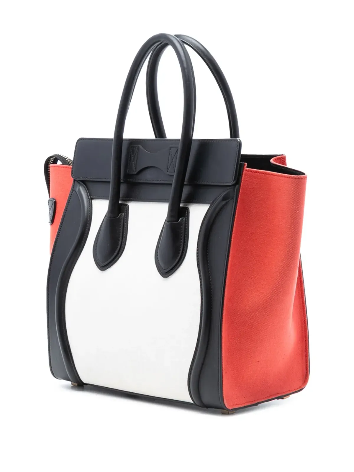 Celine Pre-Owned 2014 Microトリカラー キャンバスとレザー ラゲージ トートバッグ - マルチカラー - 画像3