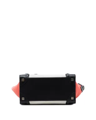 Celine Pre-Owned 2014 Microトリカラー キャンバスとレザー ラゲージ トートバッグ - マルチカラー - サムネイル4