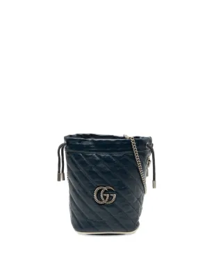 Gucci Pre-Owned GG Marmont Matelasse Diagonal Leather トーション バケットバッグ - サムネイル1