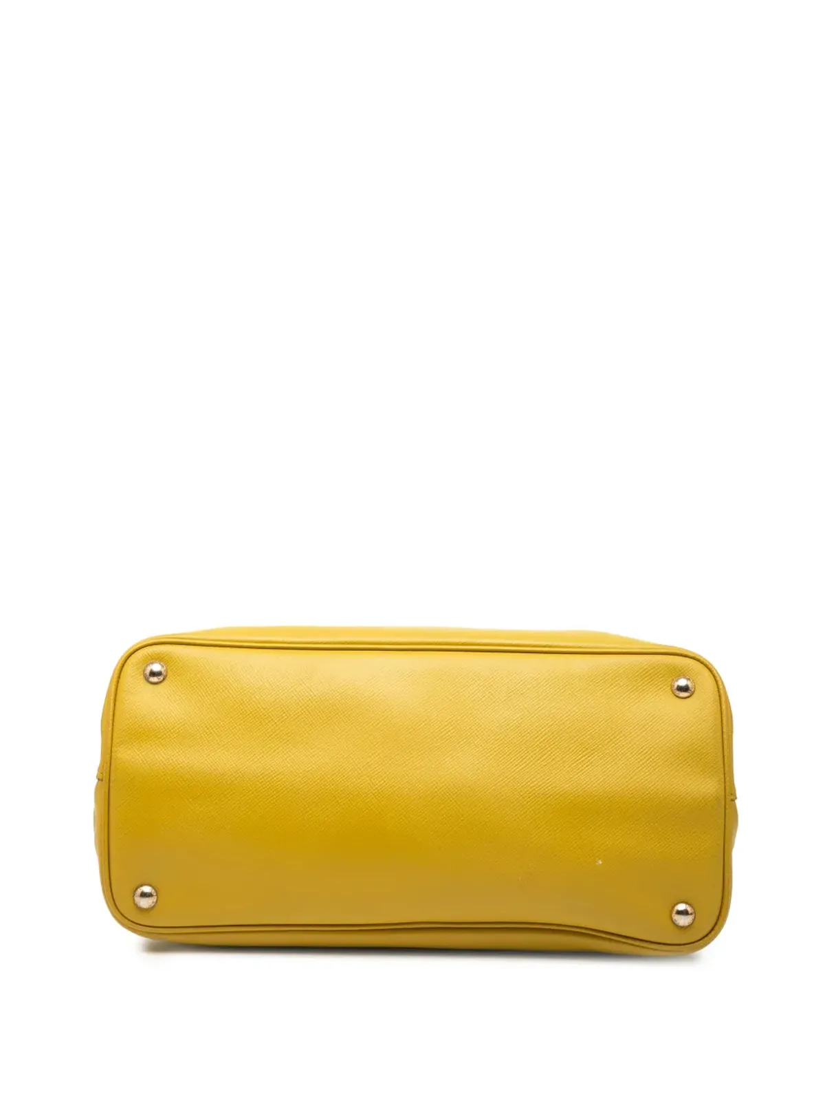 Prada ビンテージ 2010-2025 ミディアム サフィアーノレザー ダブルサッチェル - イエロー - 画像4