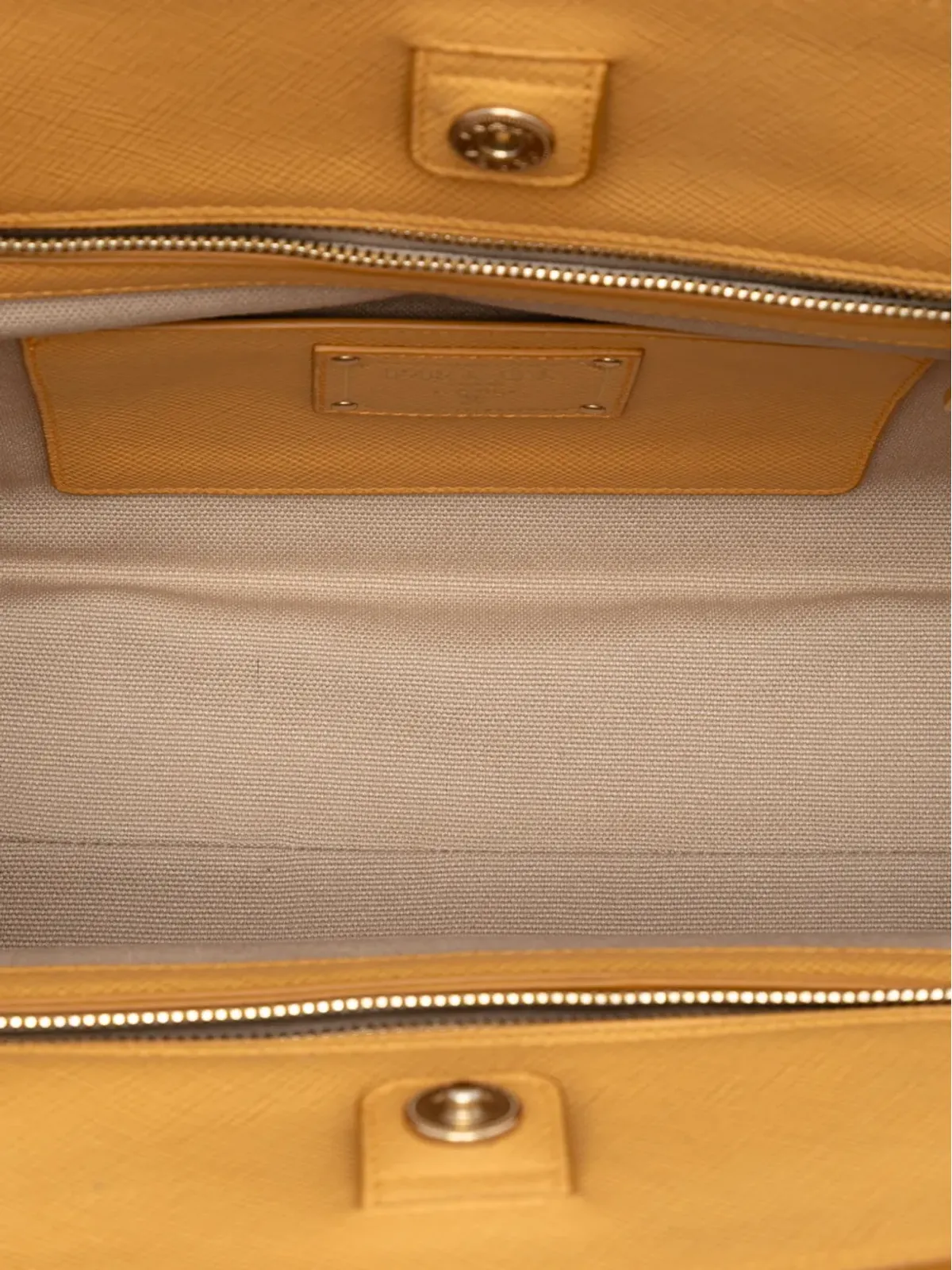 Prada Pre-Owned サフィアーノ・キュイール・トリム付き Canapa サッチェル - ブラウン - 画像5