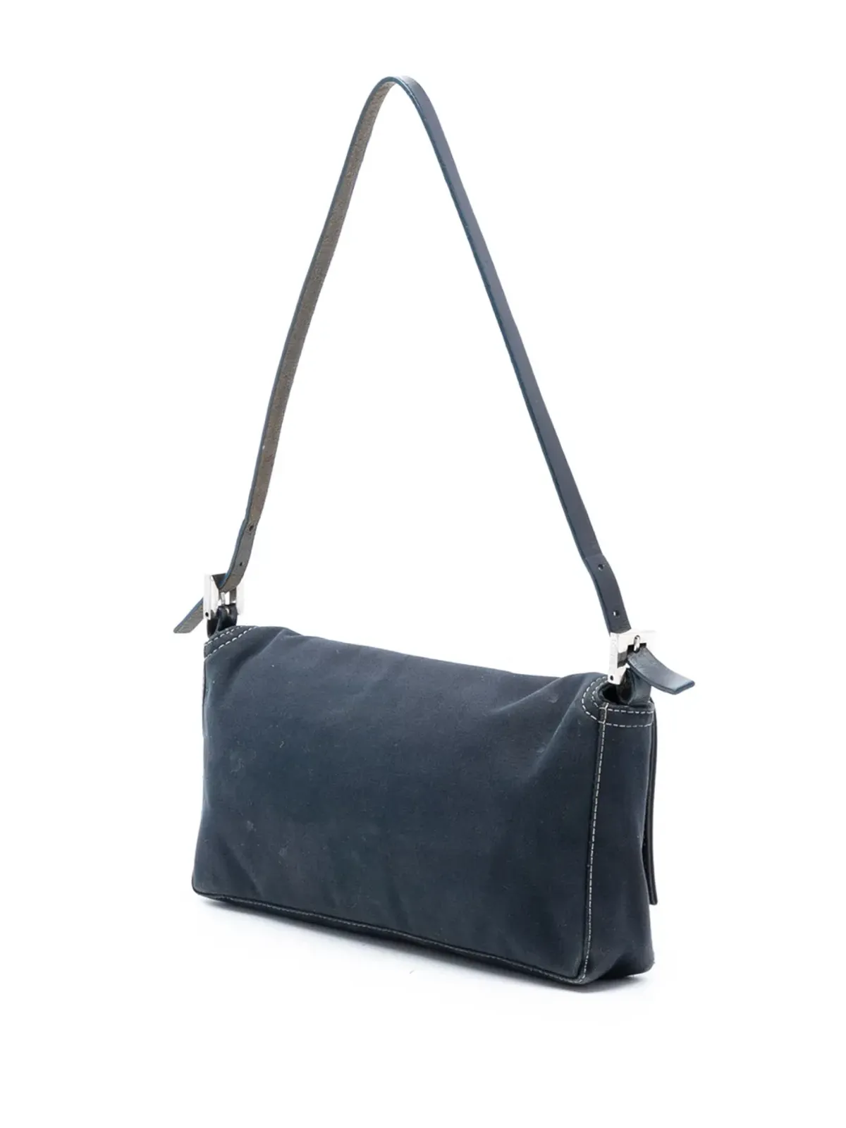 Fendi Pre-Owned キャンバス FFマーブル バゲットショルダーバッグ - Blue - 画像3