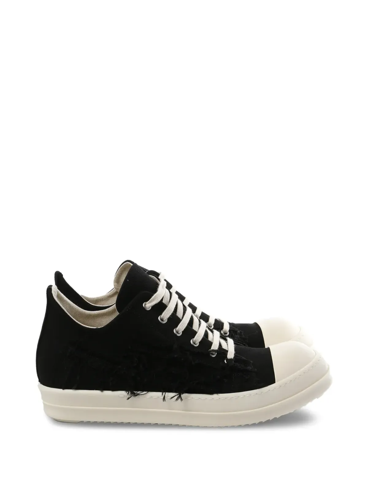 Rick Owens DRKSHDW ディストレス加工のレースアップスニーカー - ブラック - 画像1