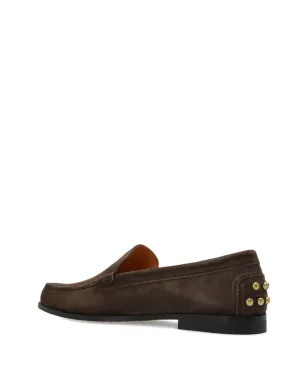 Tod's スタッズ付きローファー - ブラウン - サムネイル3