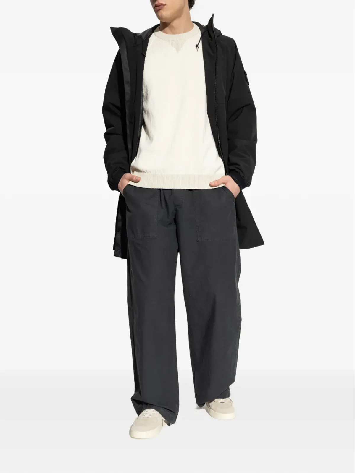 Stone Island フード付きジップファスナー コート - 画像2