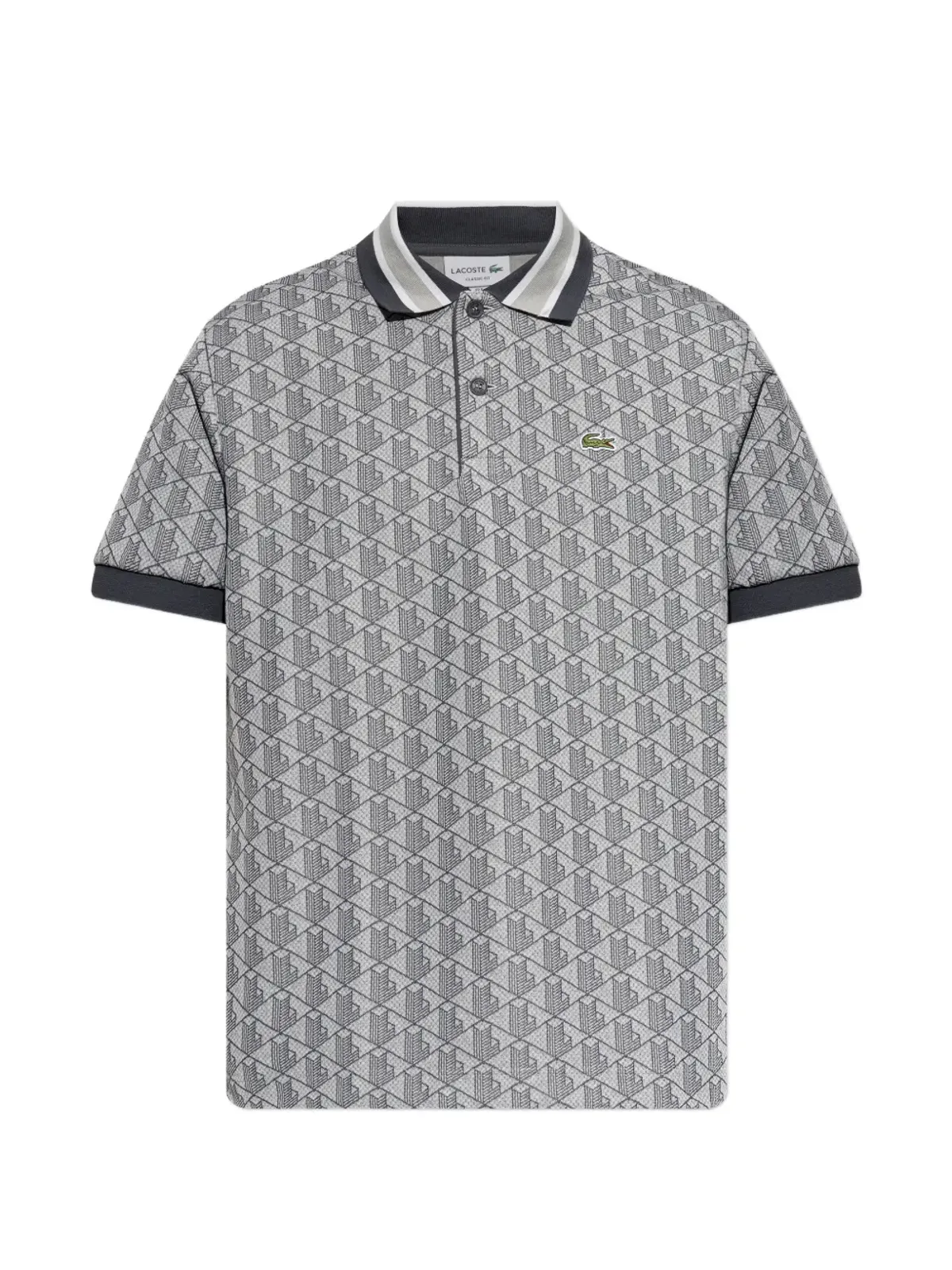 Lacoste ジオメトリックプリント ポロシャツ - 画像1