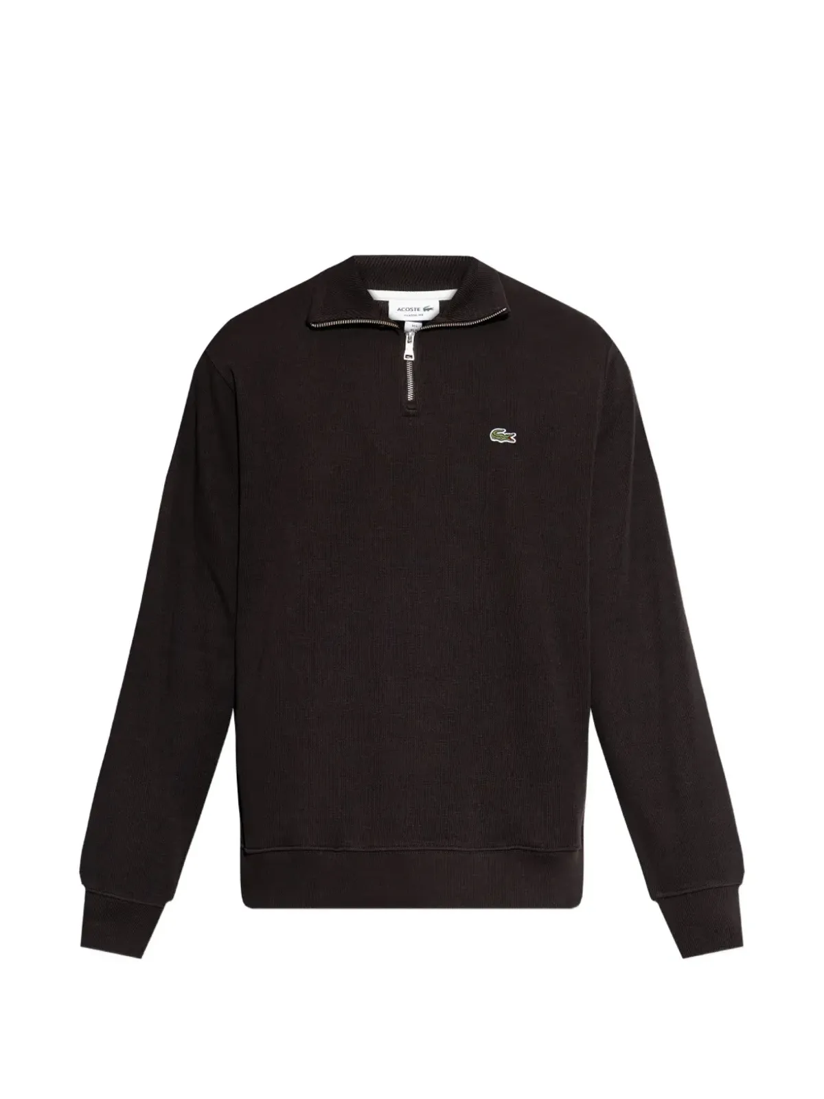 Lacoste ジップアップ ロゴパッチ スウェットシャツ - 画像1