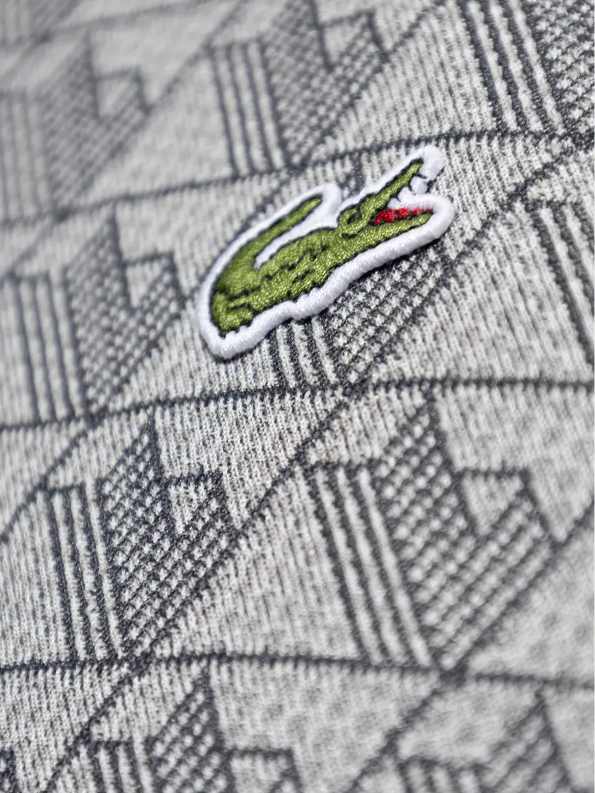 Lacoste パターン柄ジップアップスウェットシャツ - 画像5