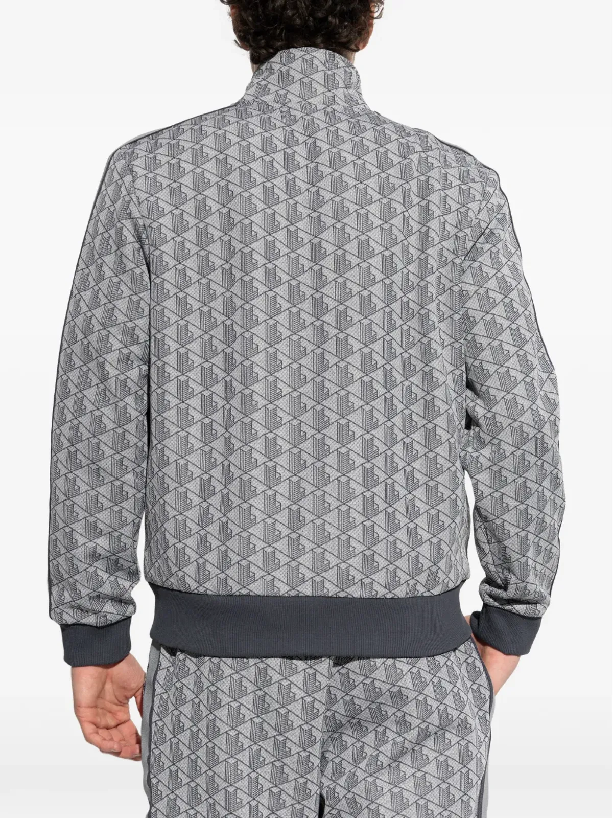 Lacoste パターン柄ジップアップスウェットシャツ - 画像4
