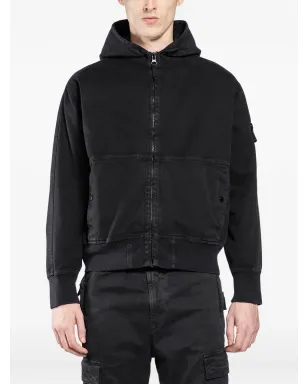 Stone Island キャンバス地ジップアップフーディー - サムネイル1