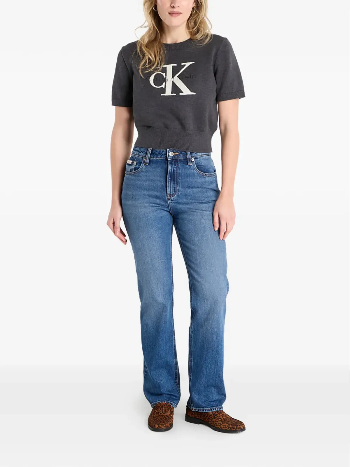 Calvin Klein ハイライズストレートジーンズ - 画像2