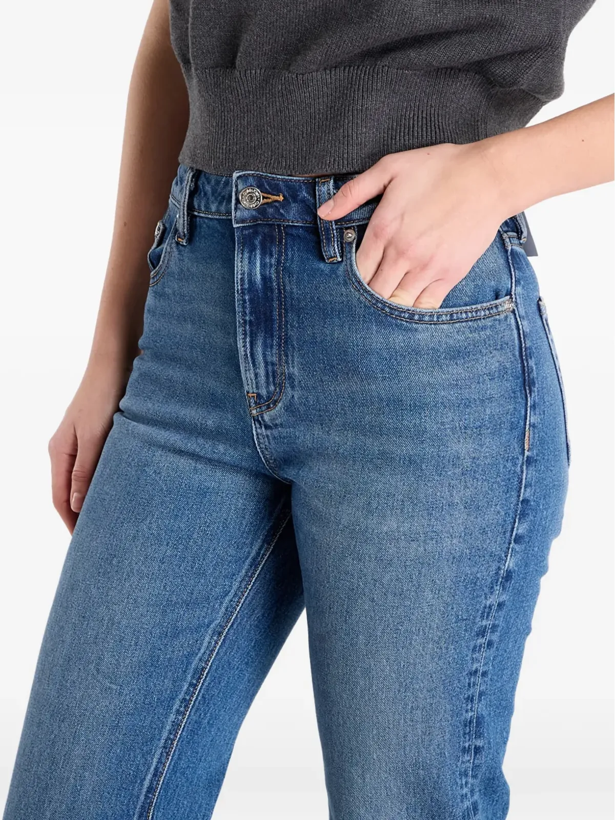 Calvin Klein ハイライズストレートジーンズ - 画像4