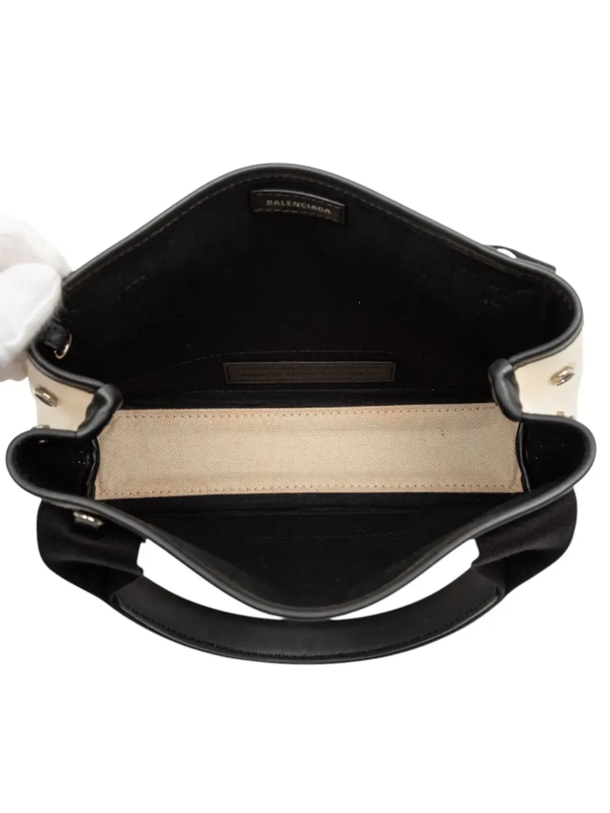Balenciaga Pre-Owned キャンバス ネイビー Cabas サッチェル - 画像5