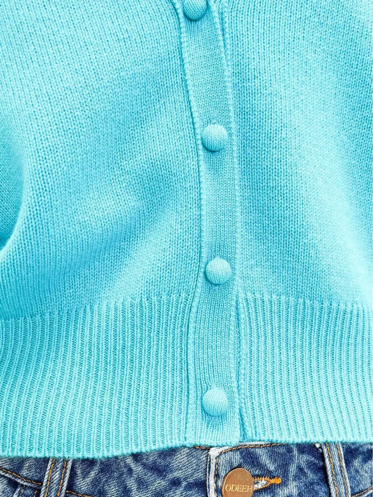 Odeeh Vネック ボタンカーディガン - 画像4