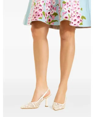 Jimmy Choo アミタ レース パール スリングバックパンプス - サムネイル4