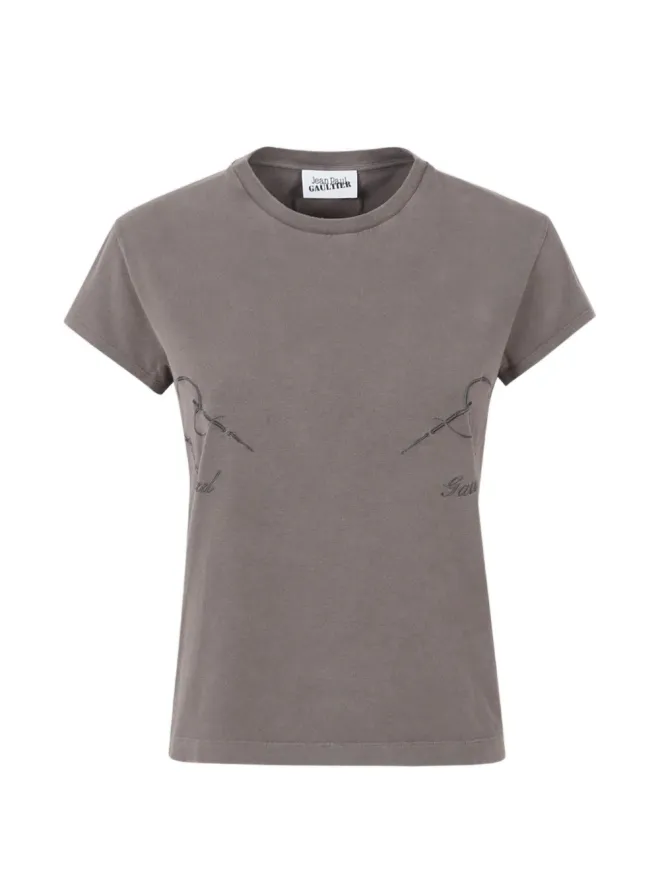 Jean Paul Gaultier Jean Paul Gaultier グラフィック刺繍ベビーTシャツの商品画像