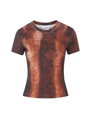 Jean Paul Gaultier パイソンプリント クルーネック Tシャツ - サムネイル1