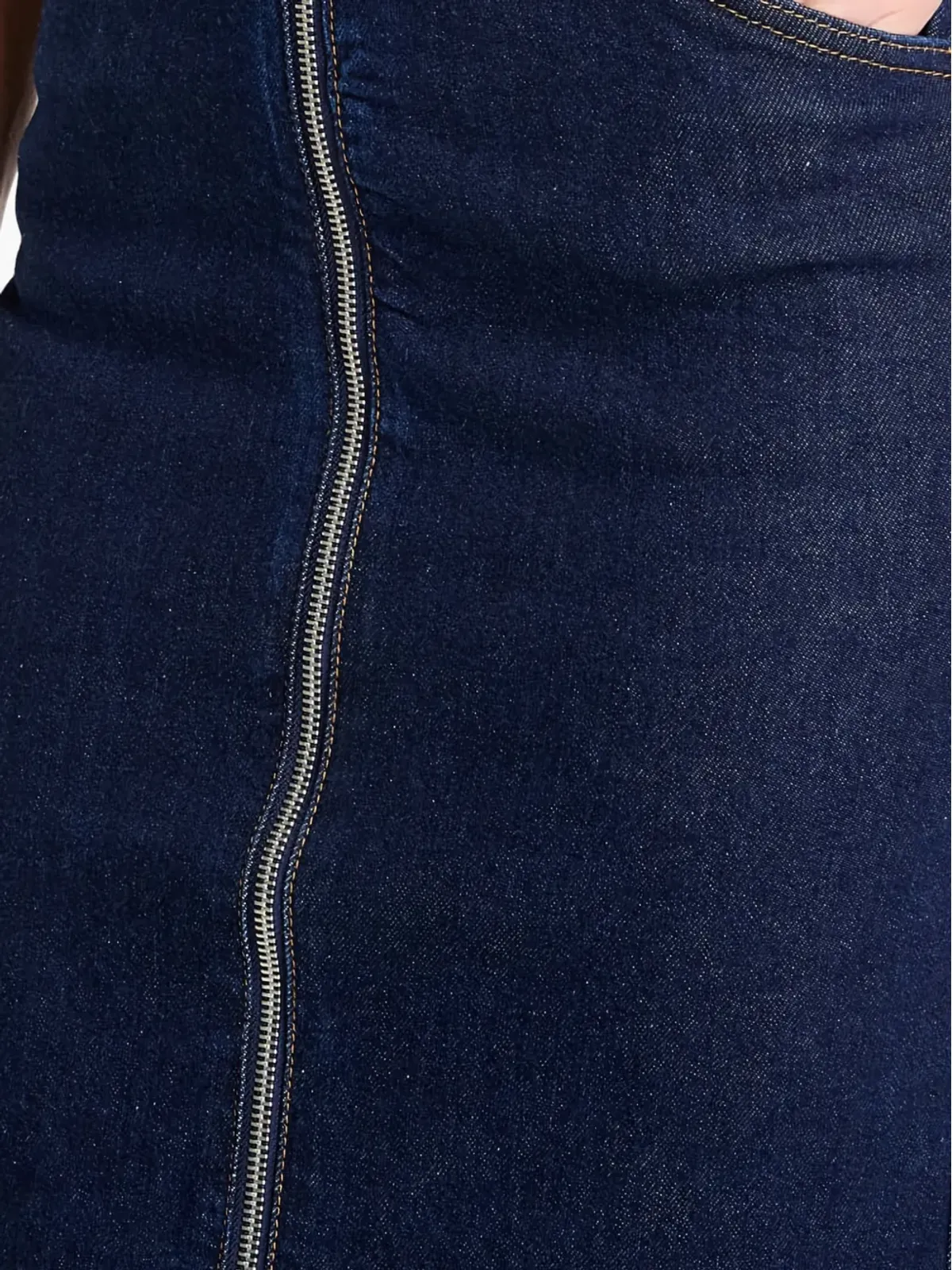 Calvin Klein ジップファスナー付きデニムミディスカート - 画像5