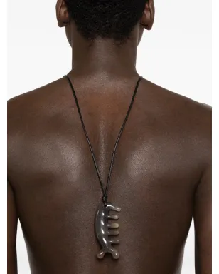 LEMAIRE Beluga Gua Sha ペンダントネックレス - Grey - サムネイル2