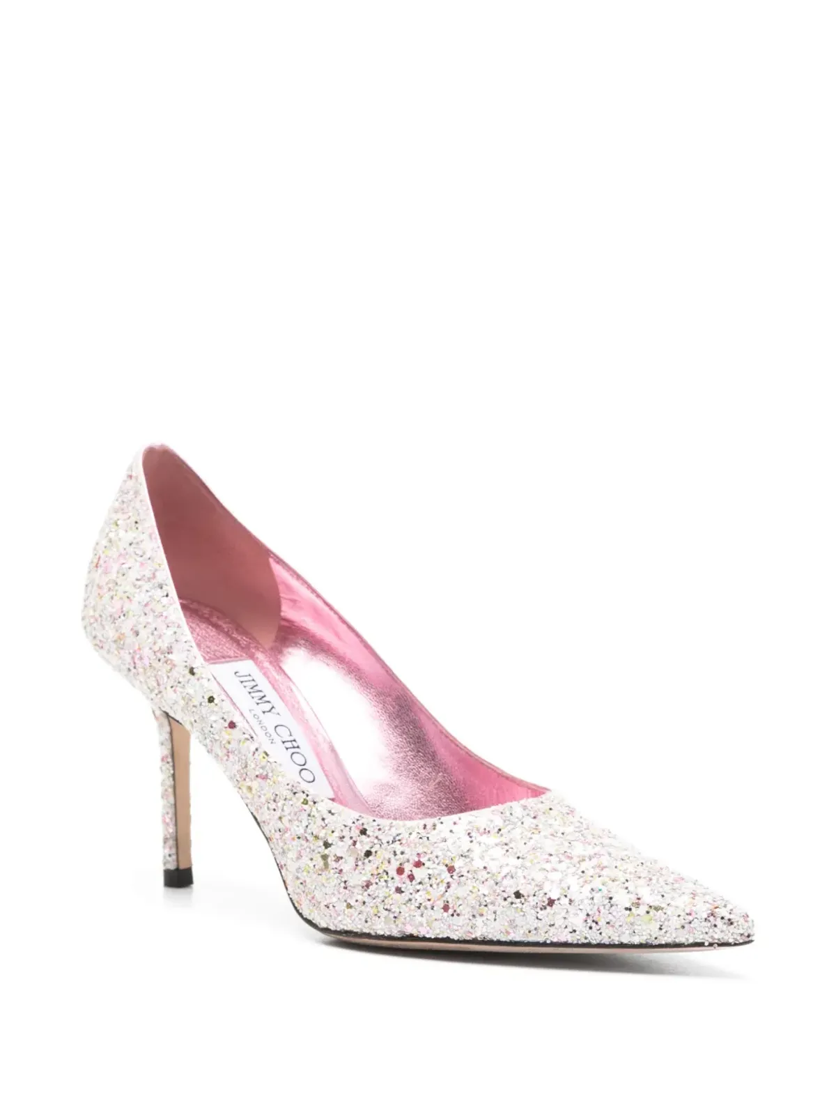 Jimmy Choo ビンテージ ラブグリッター パンプス（ホワイト） - 画像2
