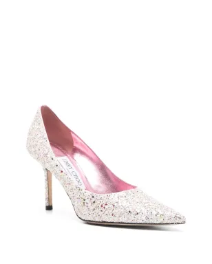 Jimmy Choo ビンテージ ラブグリッター パンプス（ホワイト） - サムネイル2