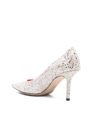 Jimmy Choo ビンテージ ラブグリッター パンプス（ホワイト） - サムネイル3