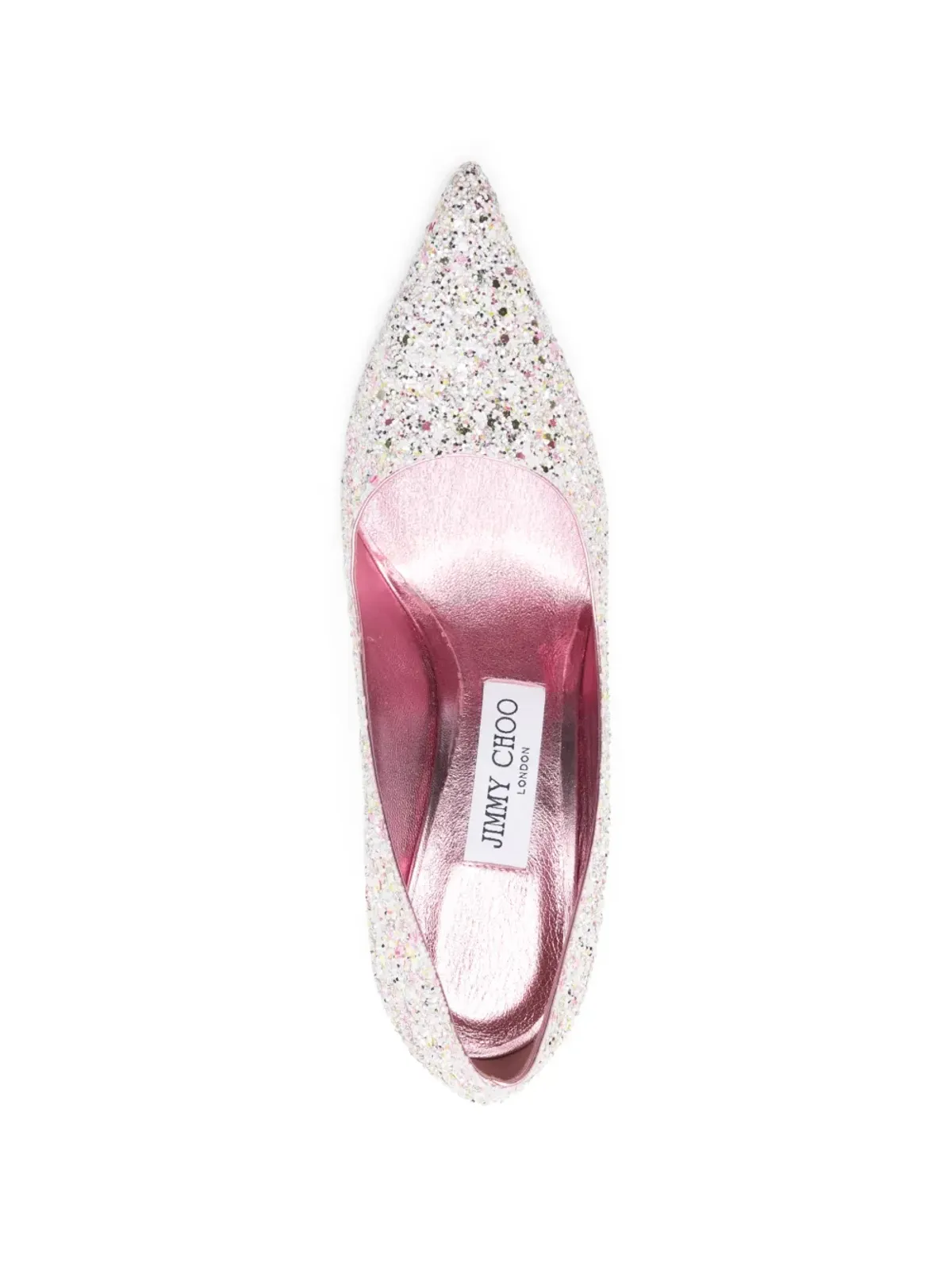 Jimmy Choo ビンテージ ラブグリッター パンプス（ホワイト） - 画像4