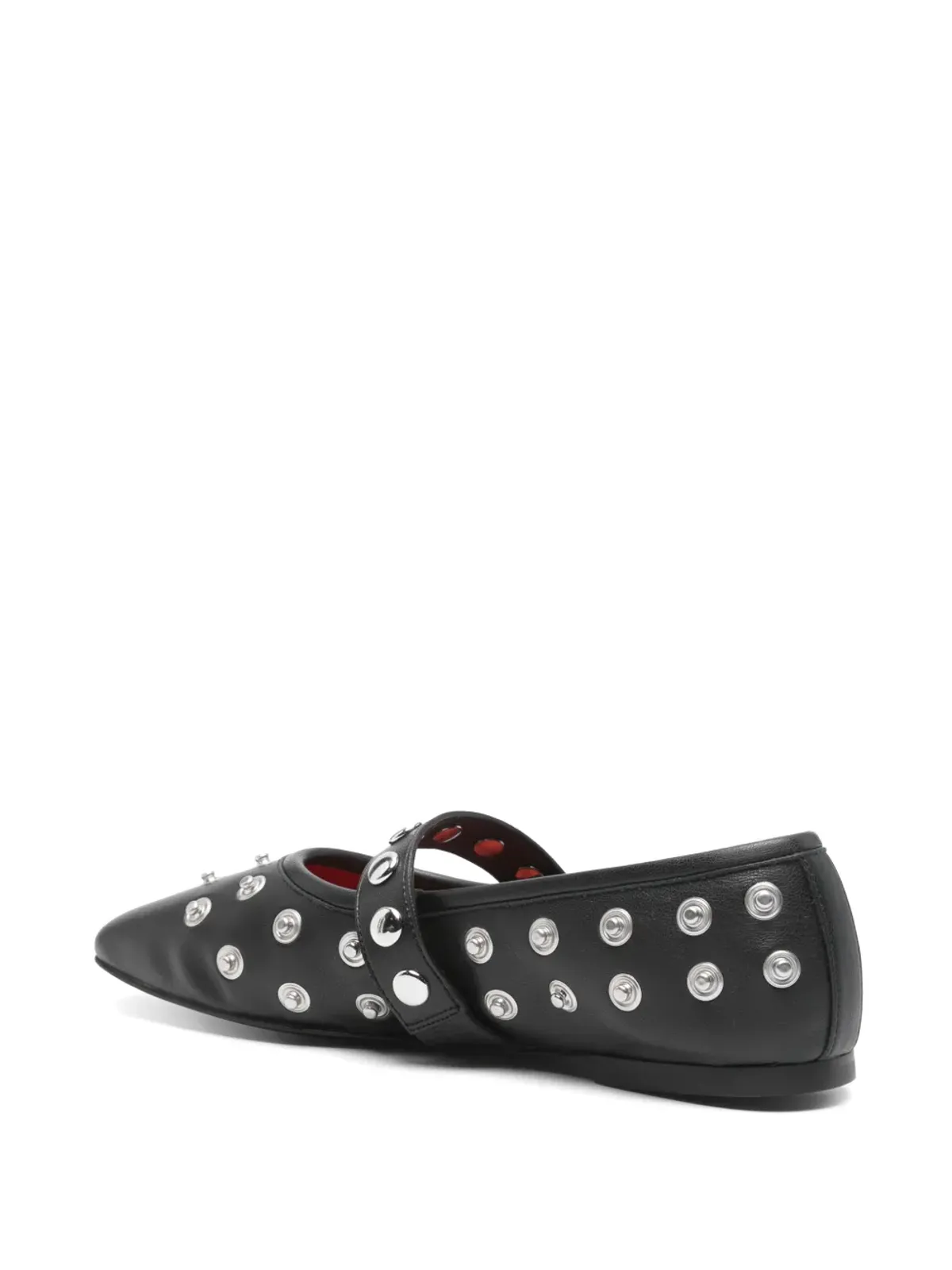 Stella McCartney Pre-Owned Ryder stud-embellished ballet flats - Black - 画像3