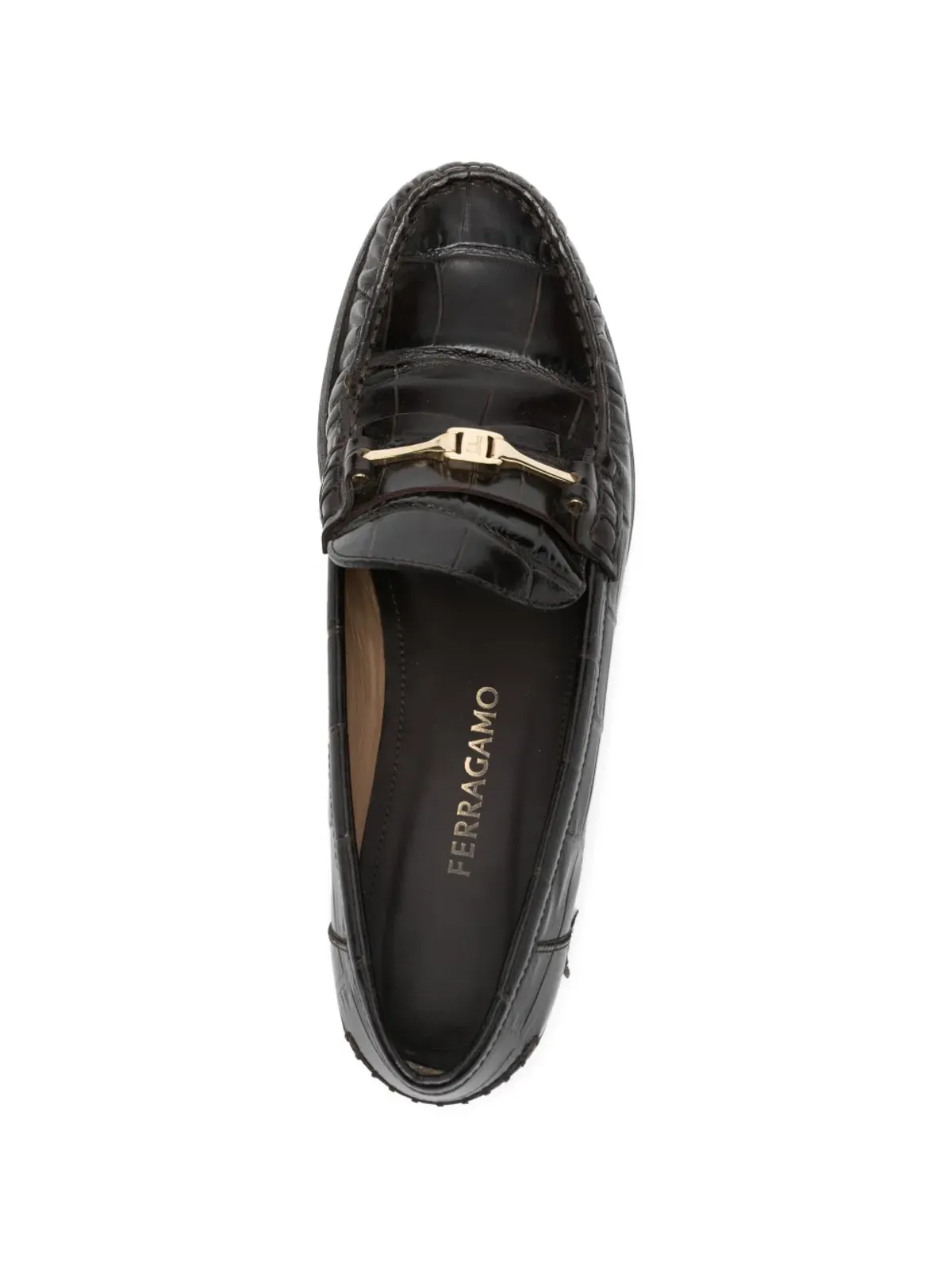 Ferragamo ビンテージ Vara レザー ローファー - 画像4